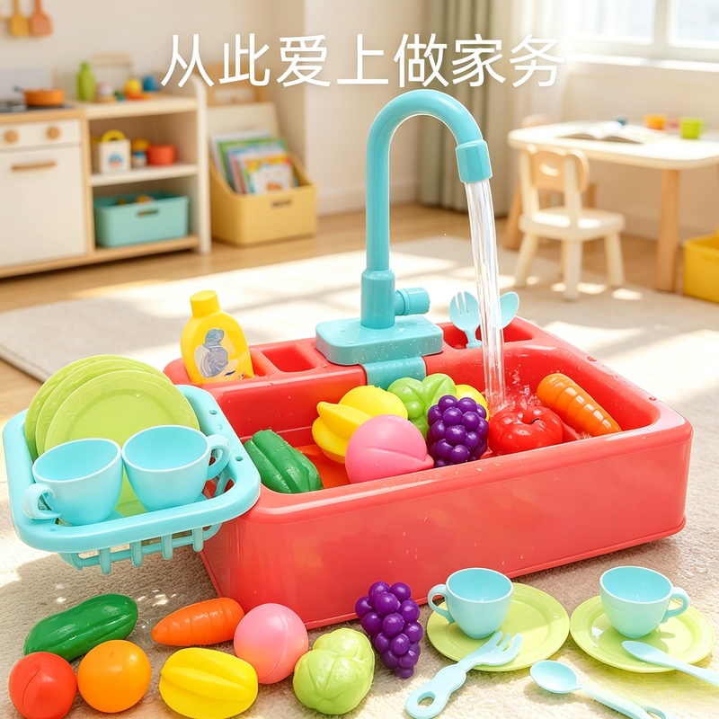 Kitchen Toy Plastic Dish‑Wash  - Kids Outdoor Kitchen Accessories recension och pris