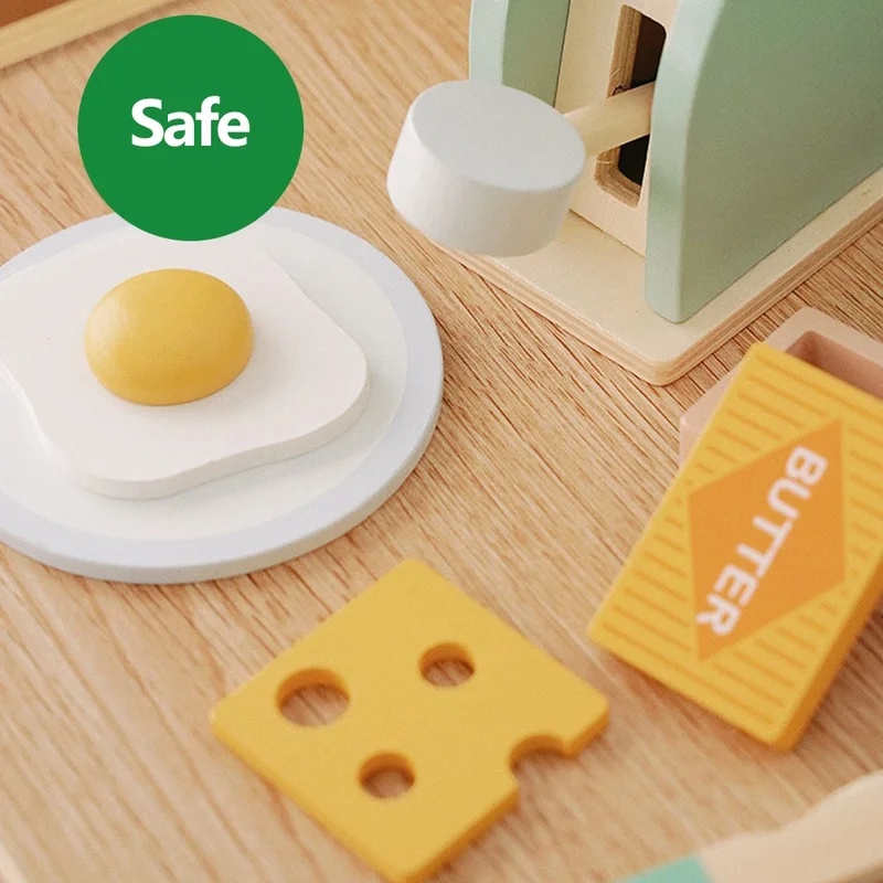 Wooden Simulation Toaster Toy  - Kids Outdoor Kitchen Accessories recension och pris