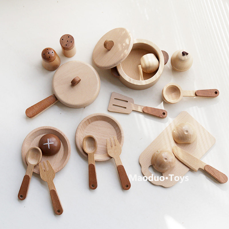Maoduo Toys Beech Wooden Kids  - Kids Outdoor Kitchen Accessories recension och pris
