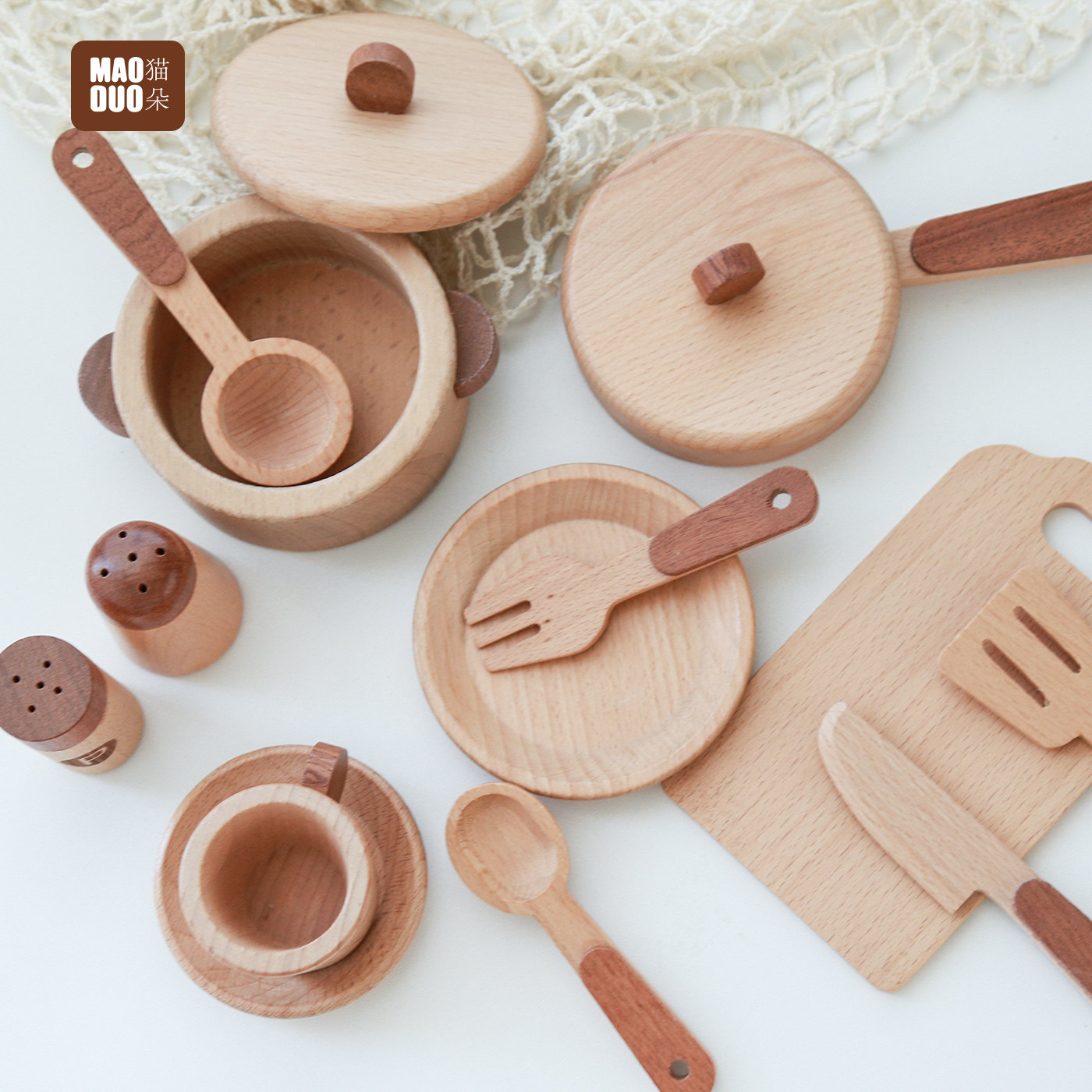 Maoduo Toys Beech Wooden Kids  - Kids Outdoor Kitchen Accessories recension och pris