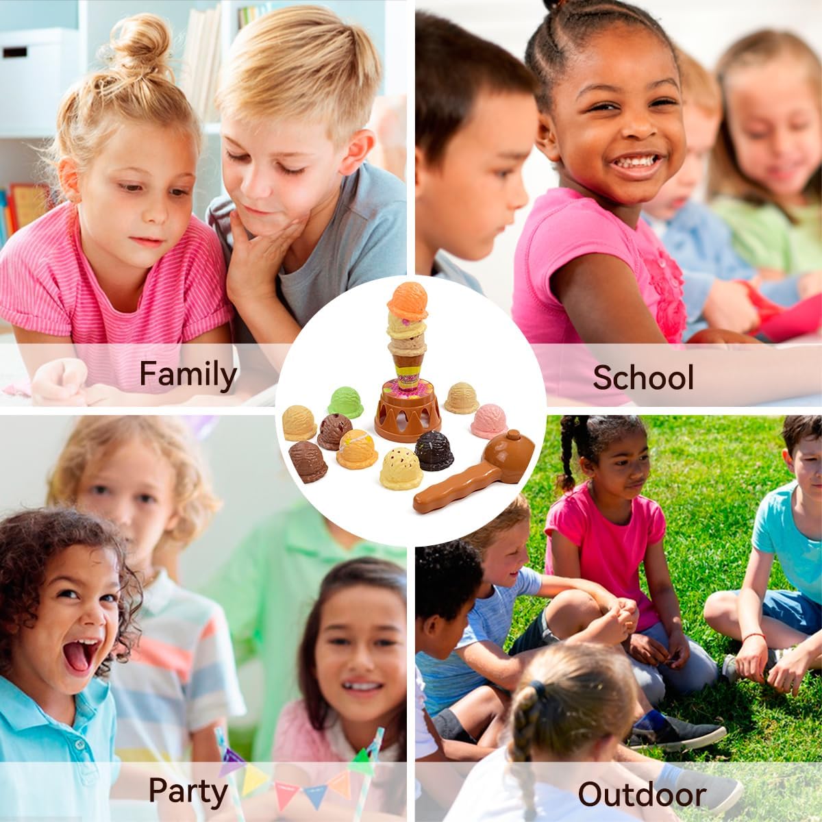 Children's Ice Cream Stacking  - Kids Outdoor Kitchen Accessories recension och pris