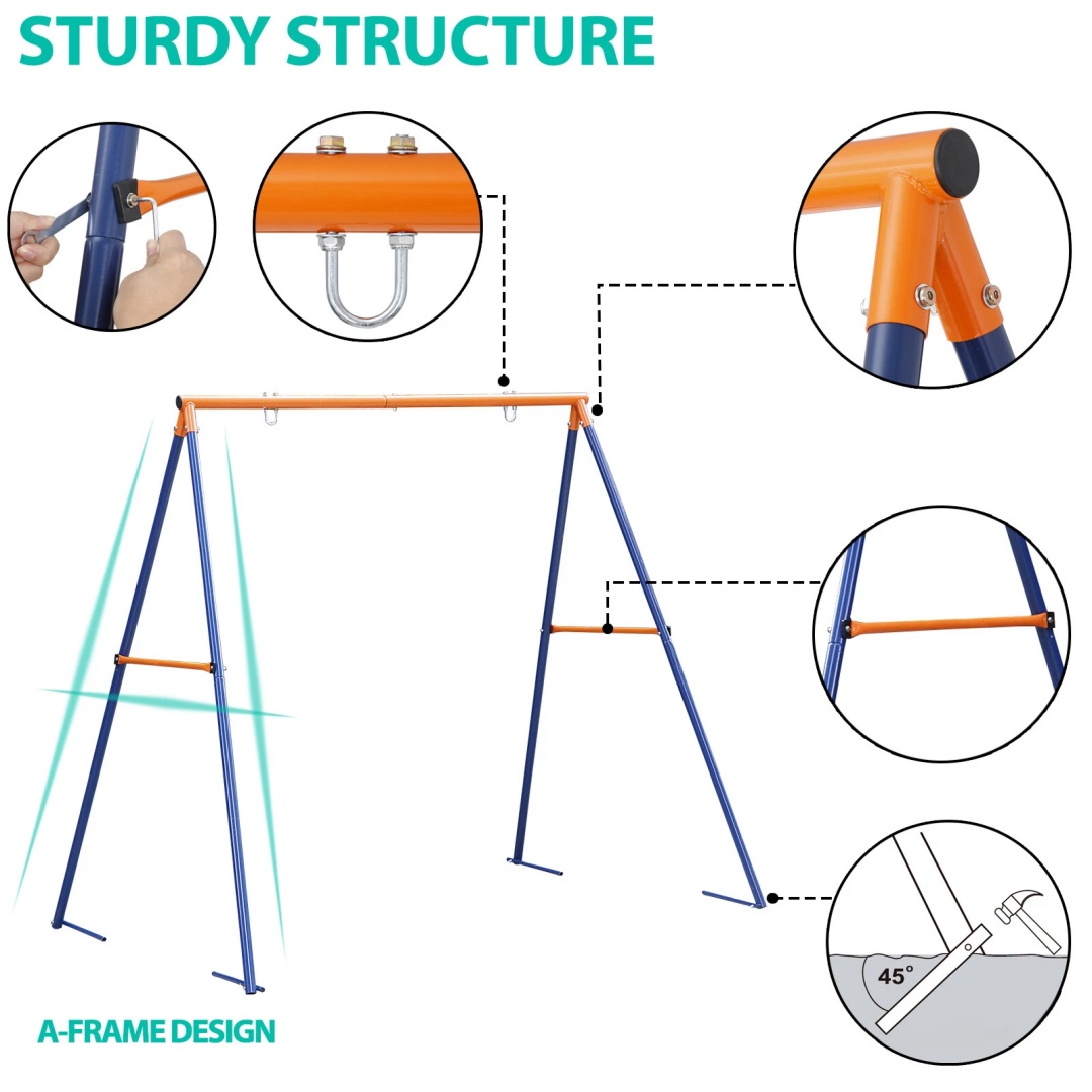 Swing Stand Frame Heavy Duty A - Kids Outdoor Furniture Set recension och pris
